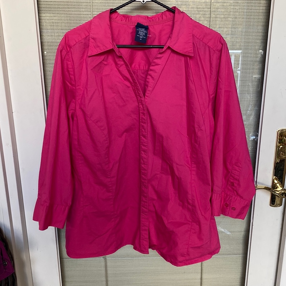 Basics Edition Woman Size 3X Pink Blouse